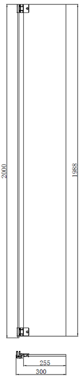 Scudo S8 Fluted Glass Flipper Panel